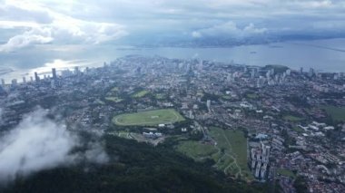 Georgetown, Penang Malezya - 16 Mayıs 2022: Penang Hill 'in Görkemli Görüşleri, Georgetown, Malezya