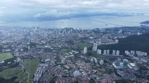 Georgetown Penang Malaysia Mei 2022 Majestic Views Penang Hill Georgetown — Stok Video