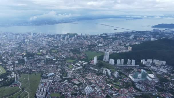 Georgetown Penang Malezja Maj 2022 Majestatyczne Widoki Penang Hill Georgetown — Wideo stockowe