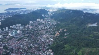 Georgetown, Penang Malezya - 16 Mayıs 2022: Penang Hill 'in Görkemli Görüşleri, Georgetown, Malezya