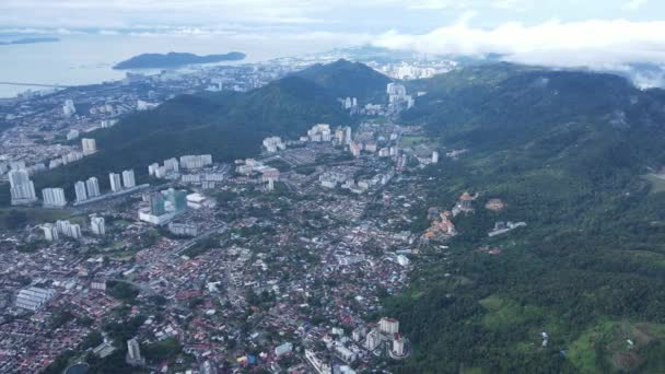 Georgetown Penang Malaysia May 2022 Majestic Views Penang Hill Georgetown — Stock Video