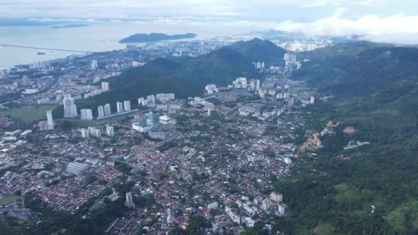 Georgetown Penang Malajsie Května 2022 Majestic Views Penang Hill Georgetown — Stock video