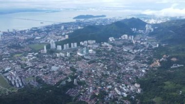 Georgetown, Penang Malezya - 16 Mayıs 2022: Penang Hill 'in Görkemli Görüşleri, Georgetown, Malezya