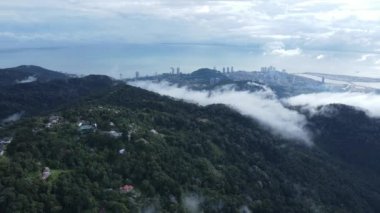 Georgetown, Penang Malezya - 16 Mayıs 2022: Penang Hill 'in Görkemli Görüşleri, Georgetown, Malezya