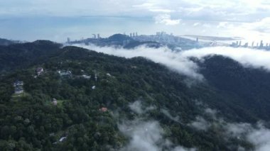 Georgetown, Penang Malezya - 16 Mayıs 2022: Penang Hill 'in Görkemli Görüşleri, Georgetown, Malezya