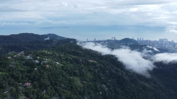 Georgetown Penang Maleisië Mei 2022 Majestueuze Uitzichten Penang Hill Georgetown — Stockvideo