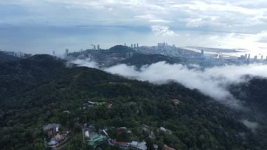 Georgetown, Penang Malezya - 16 Mayıs 2022: Penang Hill 'in Görkemli Görüşleri, Georgetown, Malezya