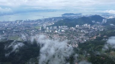 Georgetown, Penang Malezya - 16 Mayıs 2022: Penang Hill 'in Görkemli Görüşleri, Georgetown, Malezya