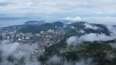 Georgetown, Penang Malezya - 16 Mayıs 2022: Penang Hill 'in Görkemli Görüşleri, Georgetown, Malezya