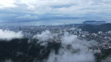 Georgetown, Penang Malezya - 16 Mayıs 2022: Penang Hill 'in Görkemli Görüşleri, Georgetown, Malezya