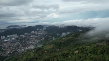 Georgetown, Penang Malezya - 16 Mayıs 2022: Penang Hill 'in Görkemli Görüşleri, Georgetown, Malezya