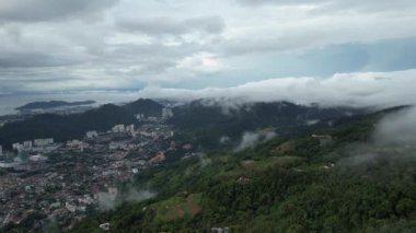 Georgetown, Penang Malezya - 16 Mayıs 2022: Penang Hill 'in Görkemli Görüşleri, Georgetown, Malezya