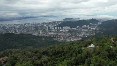 Georgetown, Penang Malezya - 16 Mayıs 2022: Penang Hill 'in Görkemli Görüşleri, Georgetown, Malezya