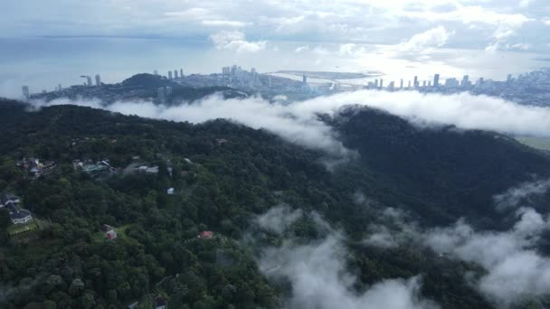 Georgetown Penang Malaysia Maggio 2022 Majestic Views Penang Hill Georgetown — Video Stock