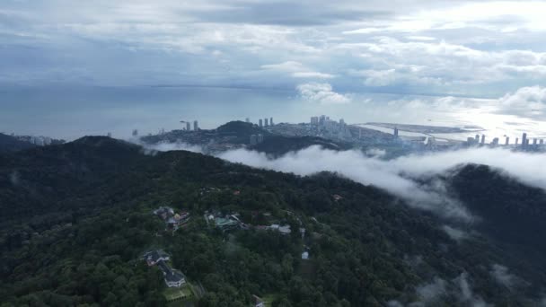 Georgetown Penang Malaysia May 2022 Majestic Views Penang Hill Georgetown — стокове відео