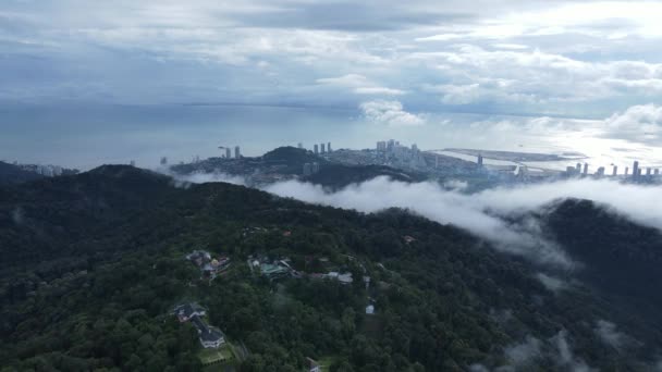 Georgetown Penang Maleisië Mei 2022 Majestueuze Uitzichten Penang Hill Georgetown — Stockvideo