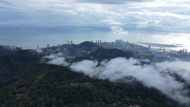 Georgetown Penang Malaysia Maggio 2022 Majestic Views Penang Hill Georgetown — Video Stock
