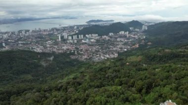 Georgetown, Penang Malezya - 16 Mayıs 2022: Penang Hill 'in Görkemli Görüşleri, Georgetown, Malezya