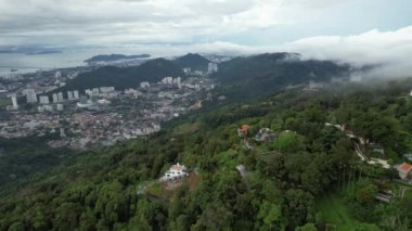 Georgetown, Penang Malezya - 16 Mayıs 2022: Penang Hill 'in Görkemli Görüşleri, Georgetown, Malezya