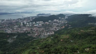 Georgetown, Penang Malezya - 16 Mayıs 2022: Penang Hill 'in Görkemli Görüşleri, Georgetown, Malezya