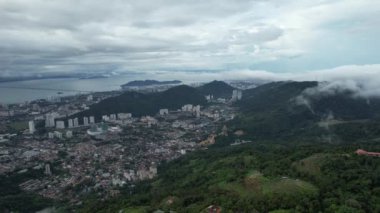 Georgetown, Penang Malezya - 16 Mayıs 2022: Penang Hill 'in Görkemli Görüşleri, Georgetown, Malezya