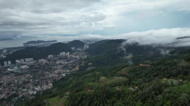 Georgetown, Penang Malezya - 16 Mayıs 2022: Penang Hill 'in Görkemli Görüşleri, Georgetown, Malezya