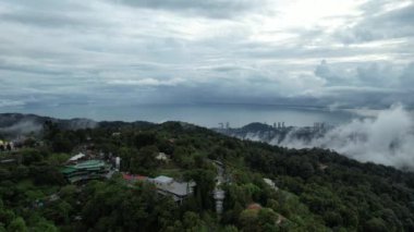 Georgetown, Penang Malezya - 16 Mayıs 2022: Penang Hill 'in Görkemli Görüşleri, Georgetown, Malezya