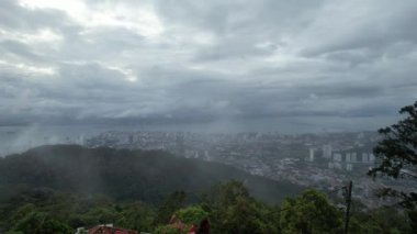 Georgetown, Penang Malezya - 16 Mayıs 2022: Penang Hill 'in Görkemli Görüşleri, Georgetown, Malezya