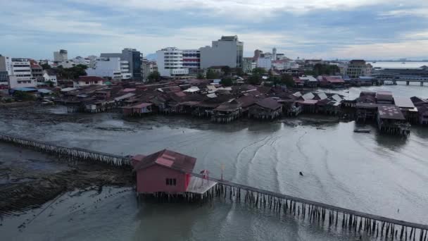 2019 Georgetown Penang Malaysia May 2022 Clan Jetties Georgetown Penang — 비디오