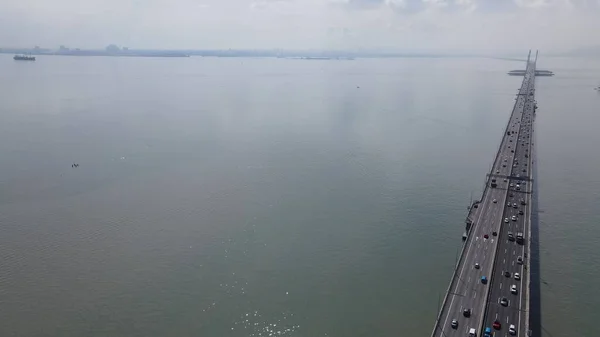 Georgetown Penang Malasia Mayo 2022 Majestuoso Puente Penang Icónico Puente — Foto de Stock