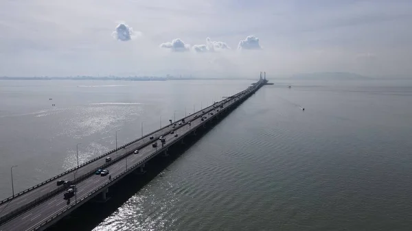 Georgetown Penang Maleisië Mei 2022 Majestic Penang Bridge Iconische Lange — Stockfoto