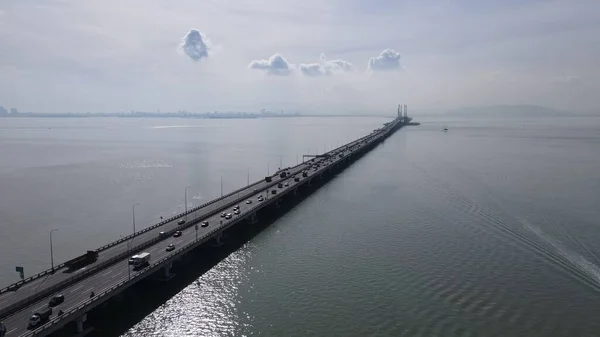 Georgetown Penang Malásia Maio 2022 Majestic Penang Bridge Icônica Ponte — Fotografia de Stock