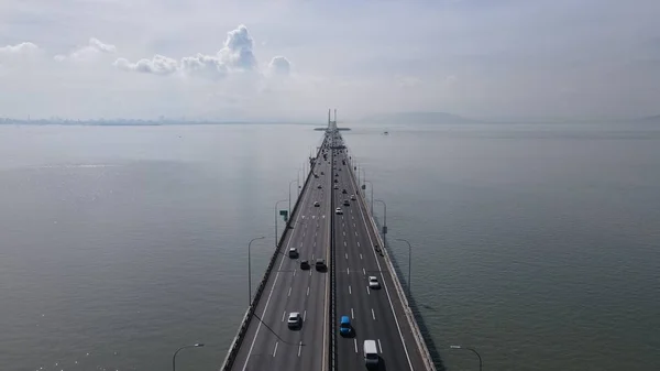Джорджтаун Пенанг Малайзия Мая 2022 Года Величественный Мост Пенанг Культовый — стоковое фото