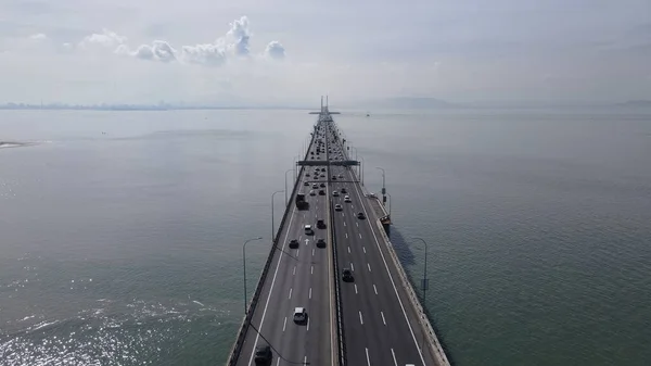 Georgetown Penang Malaysia May 2022 Majestic Penang Bridge Iconic Long — Stock Photo, Image