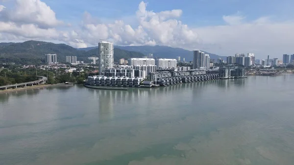 Georgetown Penang Malajzia 2022 Május Fenséges Penang Híd Ikonikus Hosszú — Stock Fotó