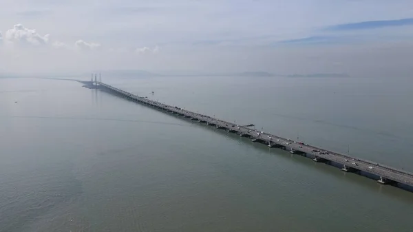 Georgetown Penang Malaysia May 2022 Majestic Penang Bridge Iconic Long — Stock Photo, Image