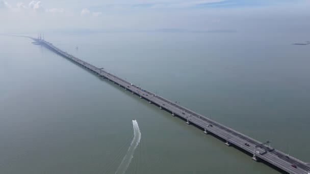 Georgetown Penang Malaysia Mai 2022 Majestic Penang Bridge Den Ikoniske – stockvideo