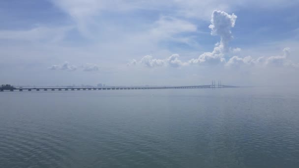 Georgetown Penang Malasia Mayo 2022 Majestuoso Puente Penang Icónico Puente — Vídeos de Stock