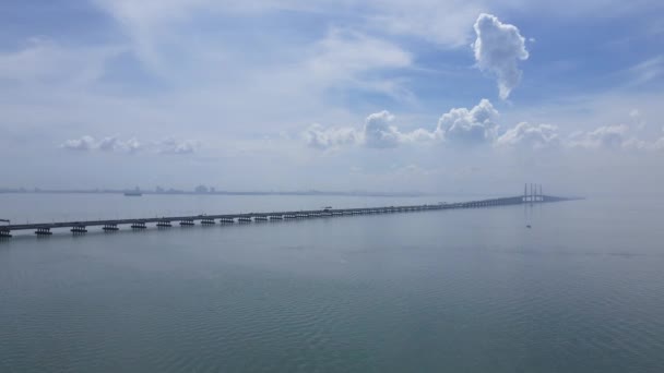 Georgetown Penang Malaysia Mei 2022 Jembatan Majestic Penang Jembatan Panjang — Stok Video