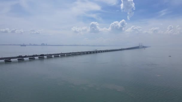 Georgetown Penang Malaysia May 2022 Majestic Penang Bridge Iconic Long — Stock Video