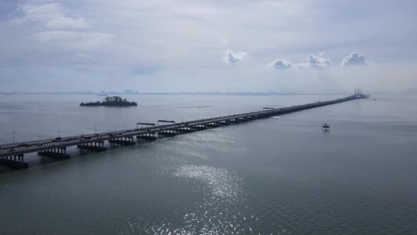 Georgetown Penang Malaysia May 2022 Majestic Penang Bridge Iconic Long — Stock Video
