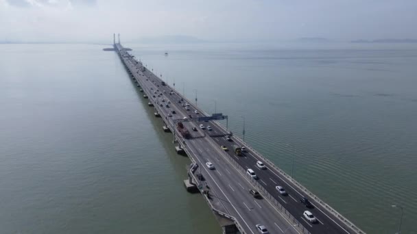 Georgetown Penang Malaysia Mei 2022 Jembatan Majestic Penang Jembatan Panjang — Stok Video
