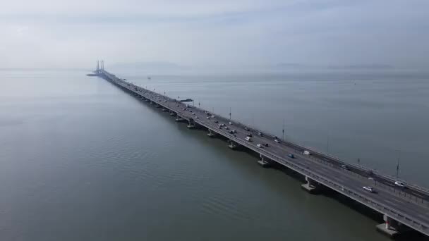 Georgetown Penang Malaysia May 2022 Majestic Penang Bridge Знаковий Довгий — стокове відео