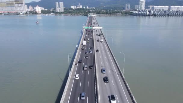 Georgetown Penang Malaysia Maj 2022 Majestic Penang Bridge Den Ikoniska — Stockvideo