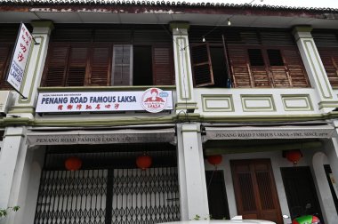 Georgetown, Penang Malezya - 19 Mayıs 2022: Penang Adası etrafında Ege Cenneti Gemisi ile bir gezi