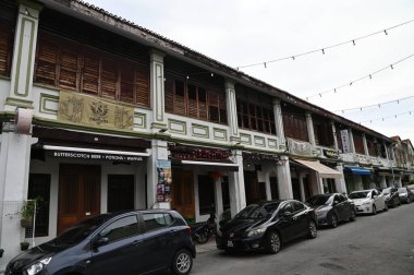 Georgetown, Penang Malezya - 19 Mayıs 2022: Penang Adası etrafında Ege Cenneti Gemisi ile bir gezi