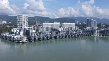 Georgetown, Penang Malezya - 19 Mayıs 2022: Penang Adası etrafında Ege Cenneti Gemisi ile bir gezi