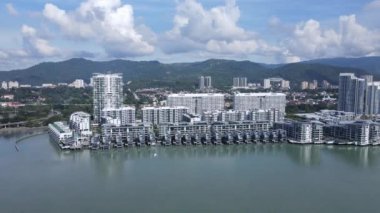 Georgetown, Penang Malezya - 19 Mayıs 2022: Penang Adası etrafında Ege Cenneti Gemisi ile bir gezi