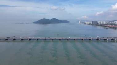 Georgetown, Penang Malezya - 19 Mayıs 2022: Penang Adası etrafında Ege Cenneti Gemisi ile bir gezi