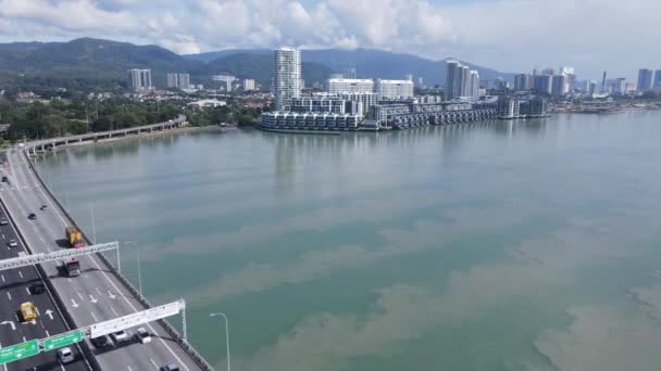 Georgetown Penang Malajsie Května 2022 Most Majestic Penang Ikonický Most — Stock video